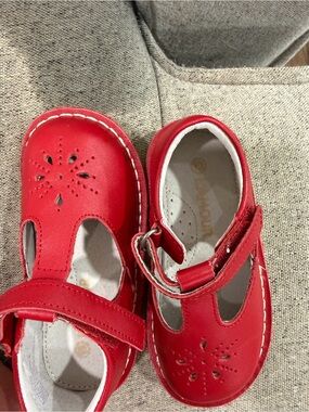 Lamour Red Kids Mary Jane Dress Shoes with T-Strap
